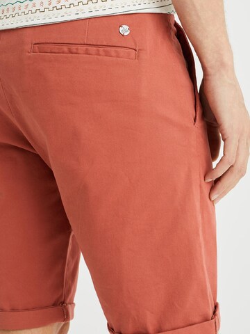 WE Fashion Úzky strih Chino nohavice - Červená