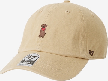 47 Cap 'DOG CLEAN UP' in Beige: front