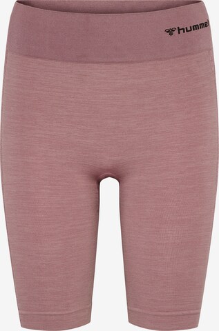 Hummel Skinny Sportbroek in Roze: voorkant