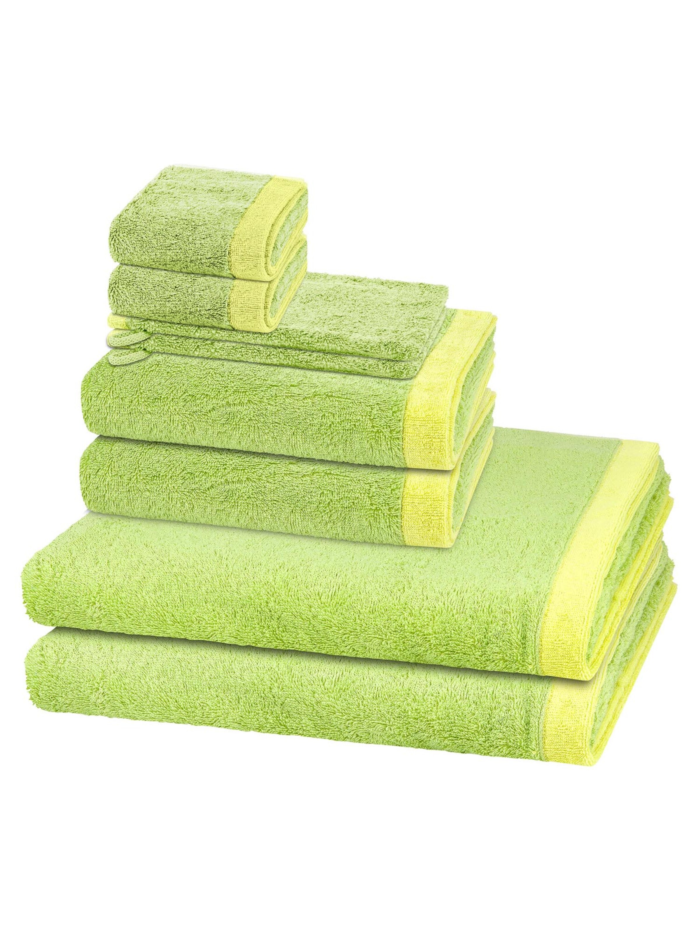 Cawö Towel 'Lifestyle Splash' in Green: front