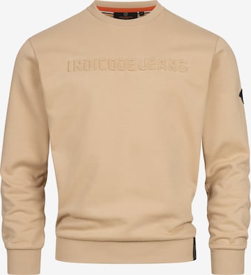 INDICODE JEANS Sweatshirt 'Avant' in Beige: Vorderseite