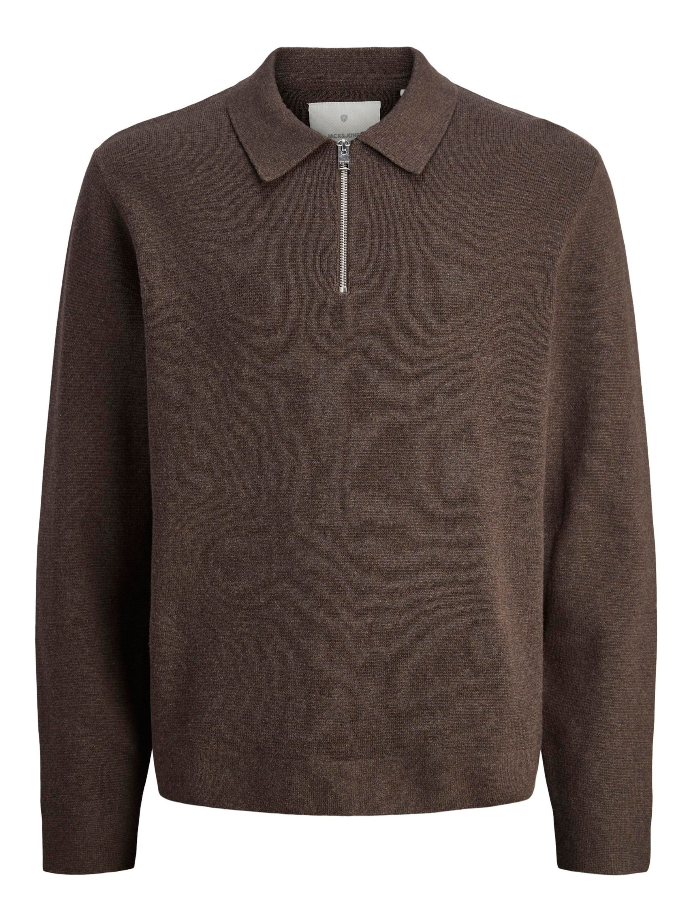 Jack & Jones Premium Sweater 'JPRBLamilano' in Brown: front