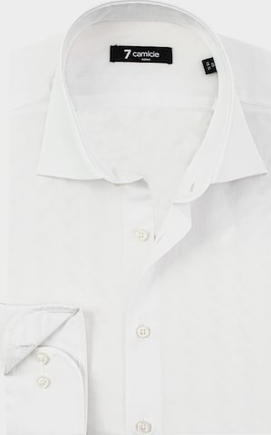 Camicia business 'Firenze Essentials Poplin Stretch Man Shirt White' di 7Camicie in bianco: frontale