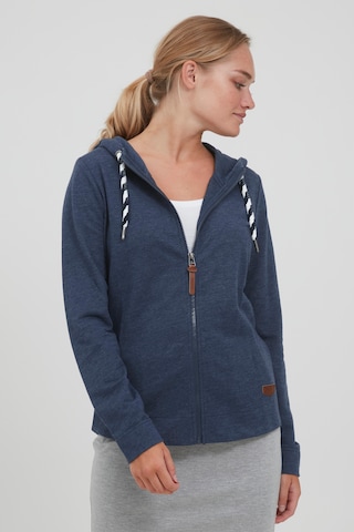 Oxmo Zip-Up Hoodie 'WANDA' in Blue: front