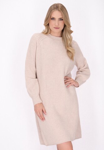 DreiMaster Vintage - Vestido de malha em bege: frente