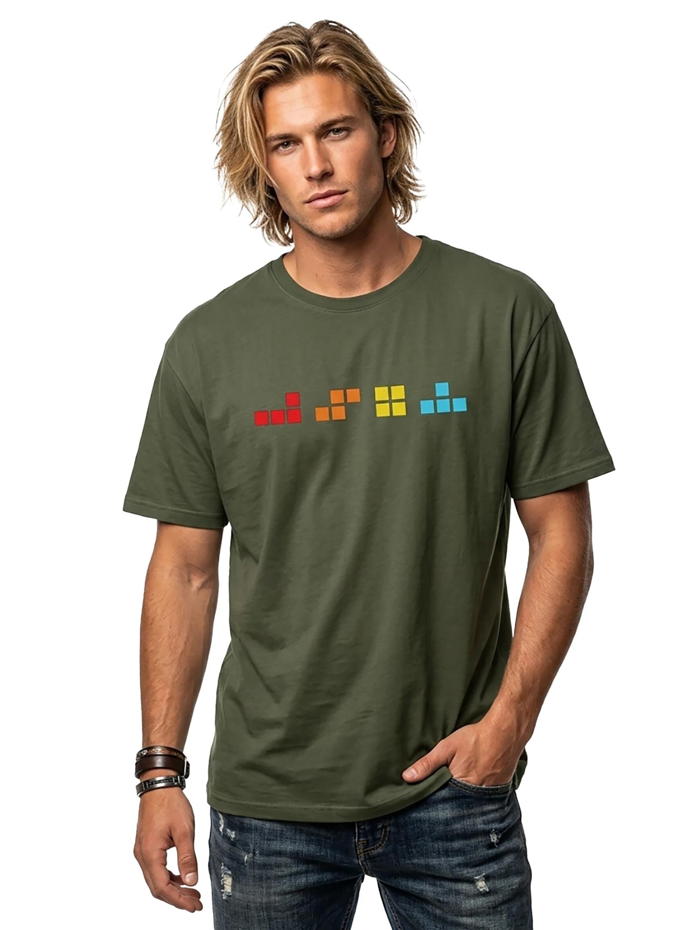 MAKAYA Shirt 'T-Elements' in Green