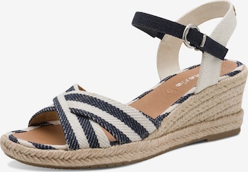 Sandales Tamaris en bleu : devant