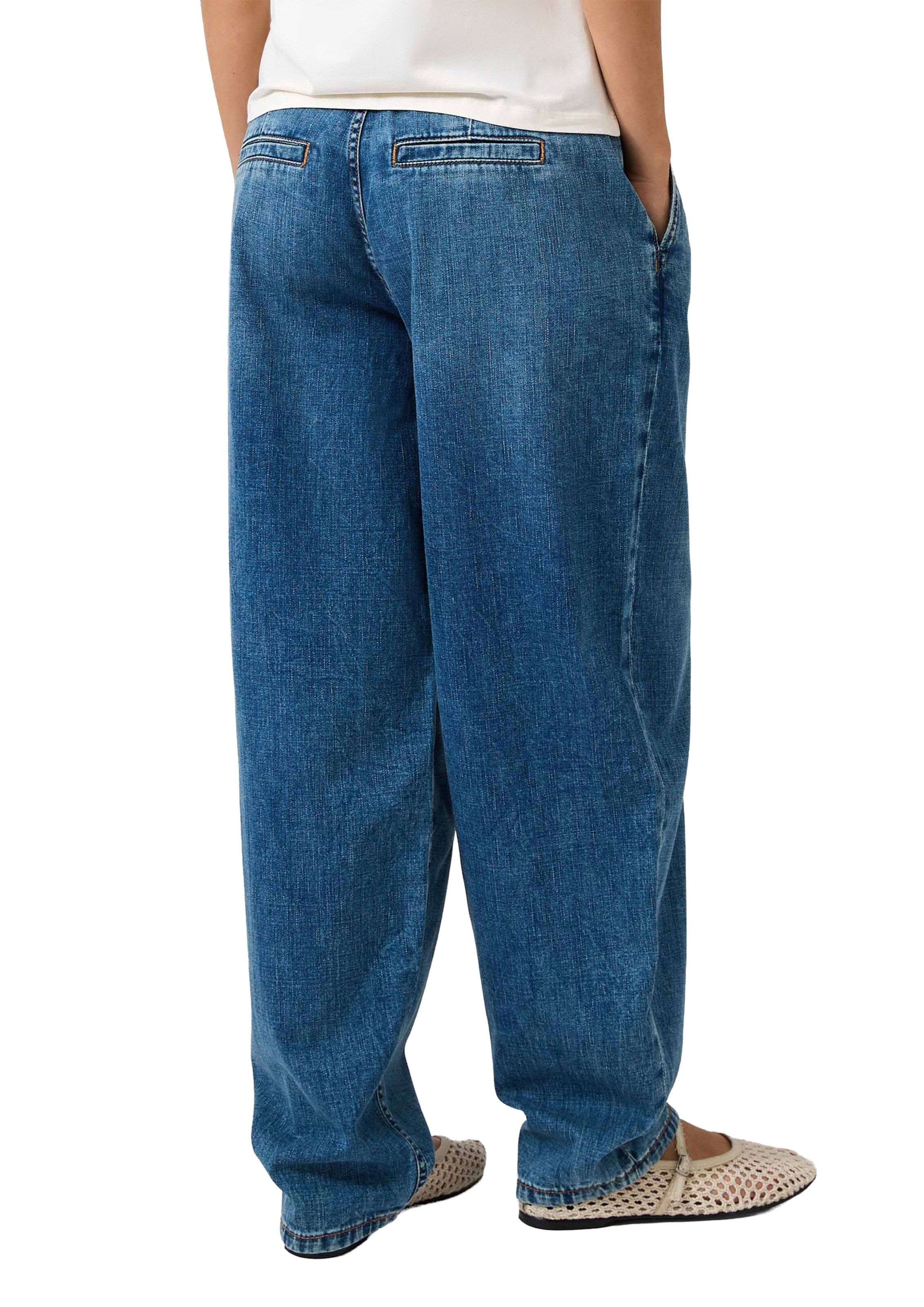 QS Vat Bandplooi jeans in Blauw