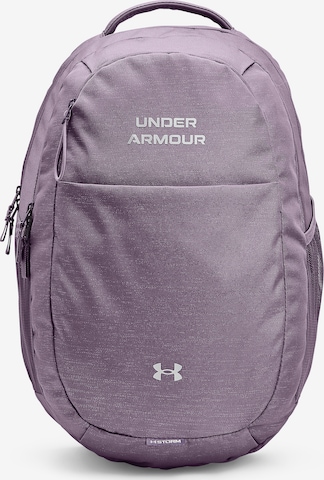 UNDER ARMOUR Sports Backpack 'Hustle' in Purple: front