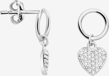 Sofia Milani Ohrringe 'Heart Circle' in Silber: Vorderseite