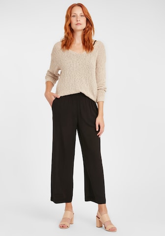 ICHI Wide leg Broek 'IHMARRAKECH' in Zwart