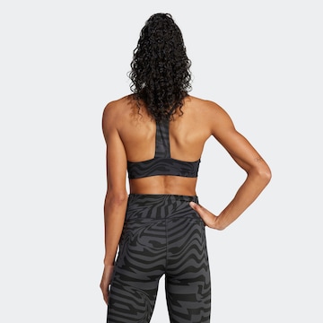 Low Support Soutien-gorge de sport 'Aeroimpact Light-Support Jacquard 3-Stripes' ADIDAS PERFORMANCE en gris