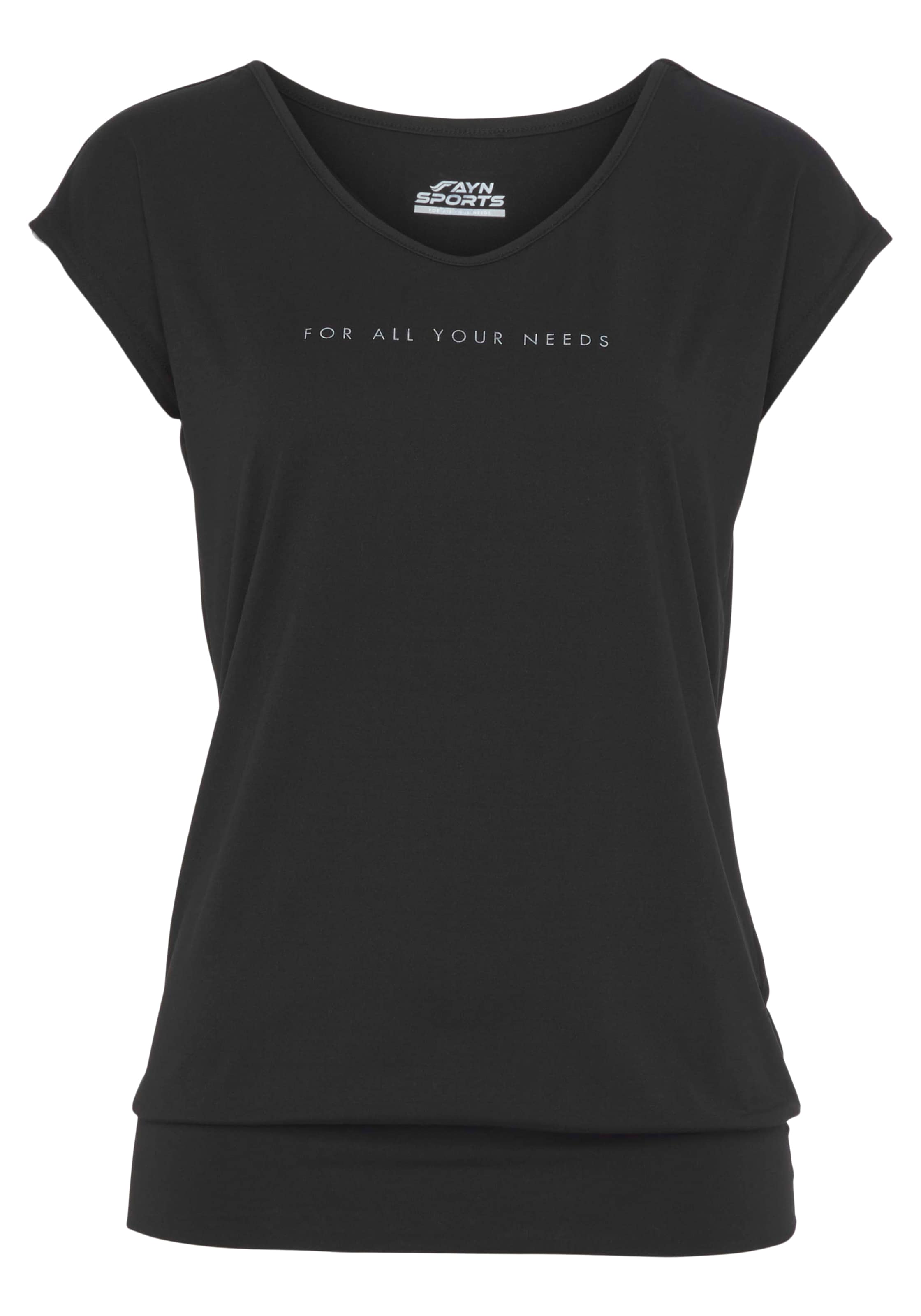 FAYN SPORTS Funktionsshirt in Schwarz: Vorderseite