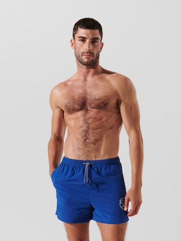 Karl Lagerfeld Szorty kąpielowe do kolan 'Ikonik' w kolorze niebieski