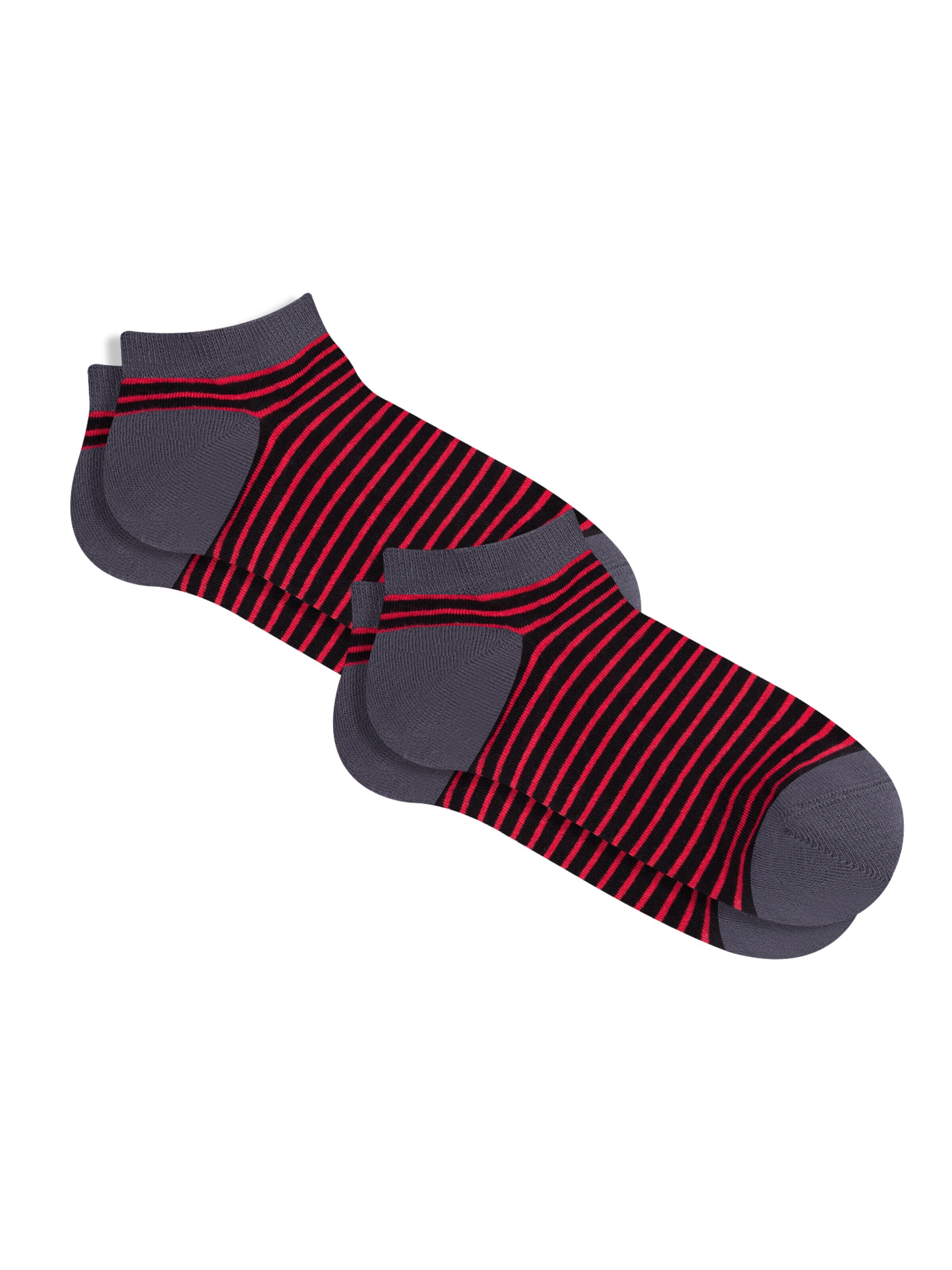 Albero Natur Socks 'Bio-Baumwoll-Sneakersocken Unisex - 2er Pack' in Black: front