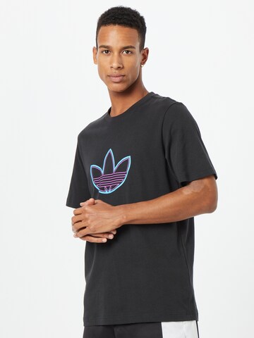 Tricou 'Sprt Outline Logo' de la ADIDAS ORIGINALS pe negru: față