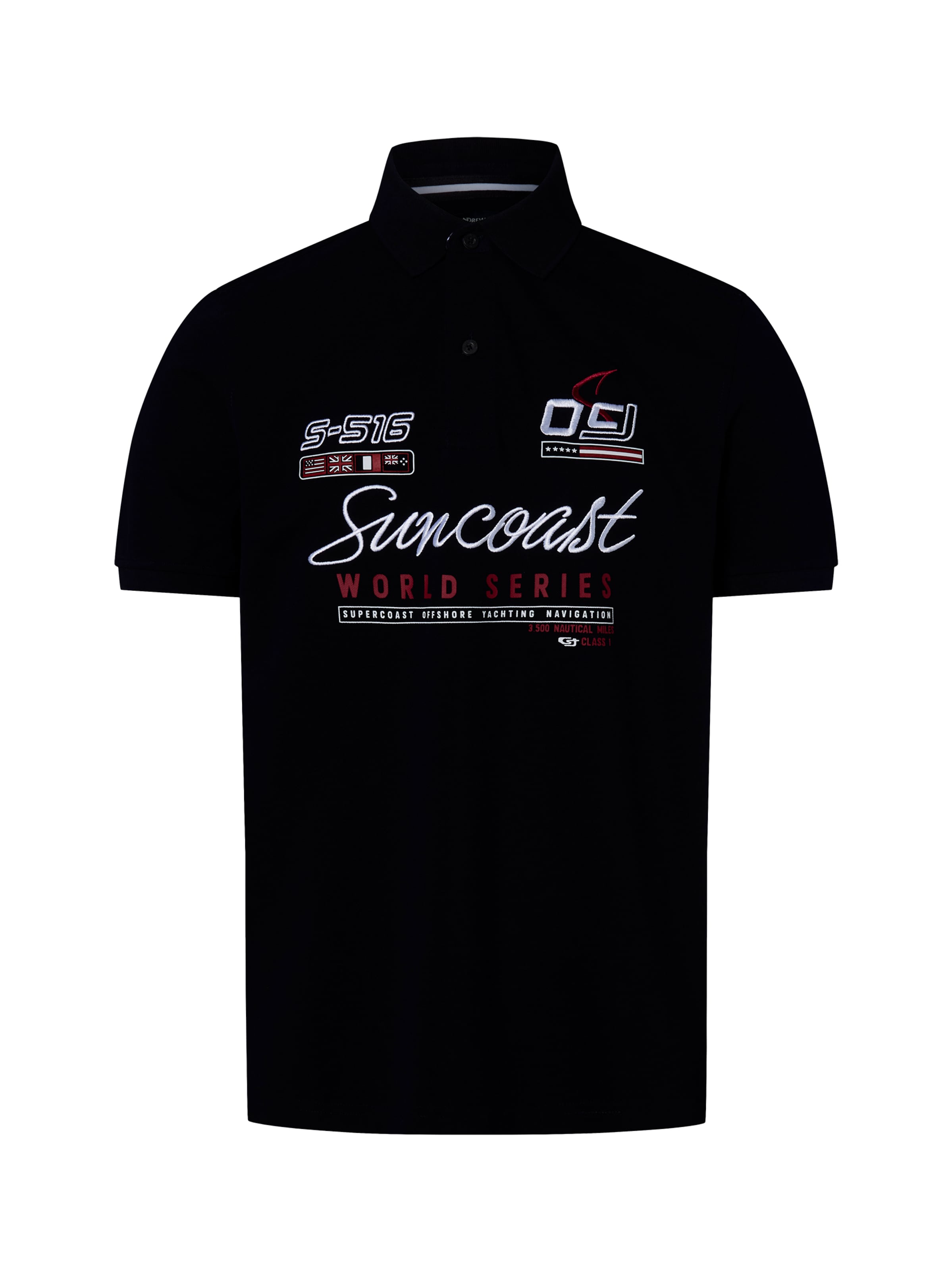 Andrew James Poloshirt in Blau: Vorderseite