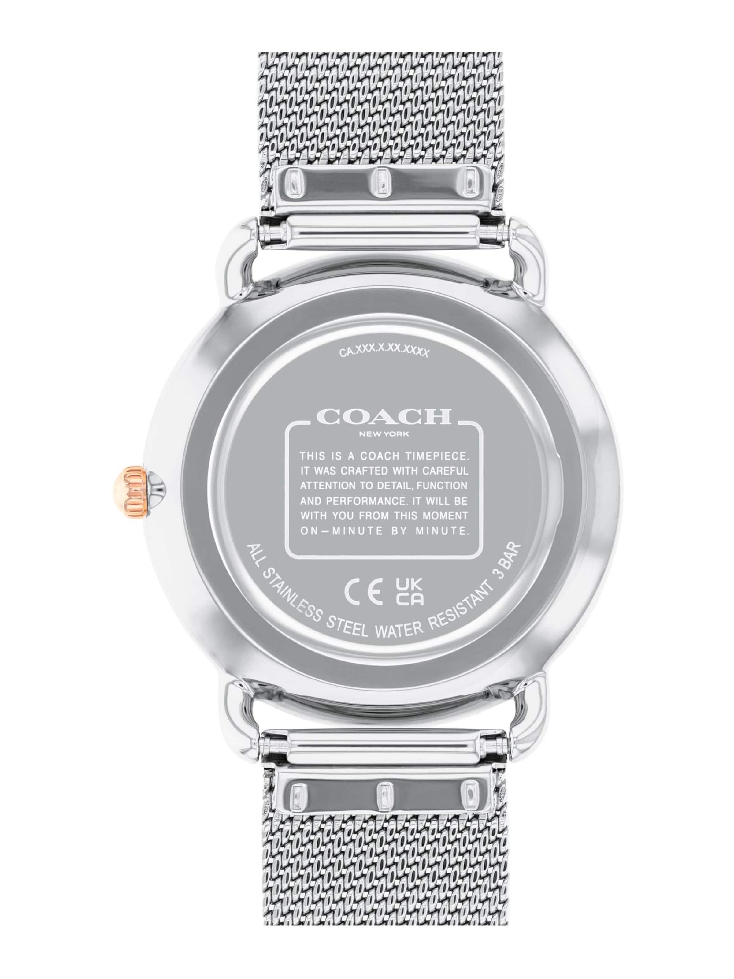 COACH Uhr 'ELLIOT' in Silber