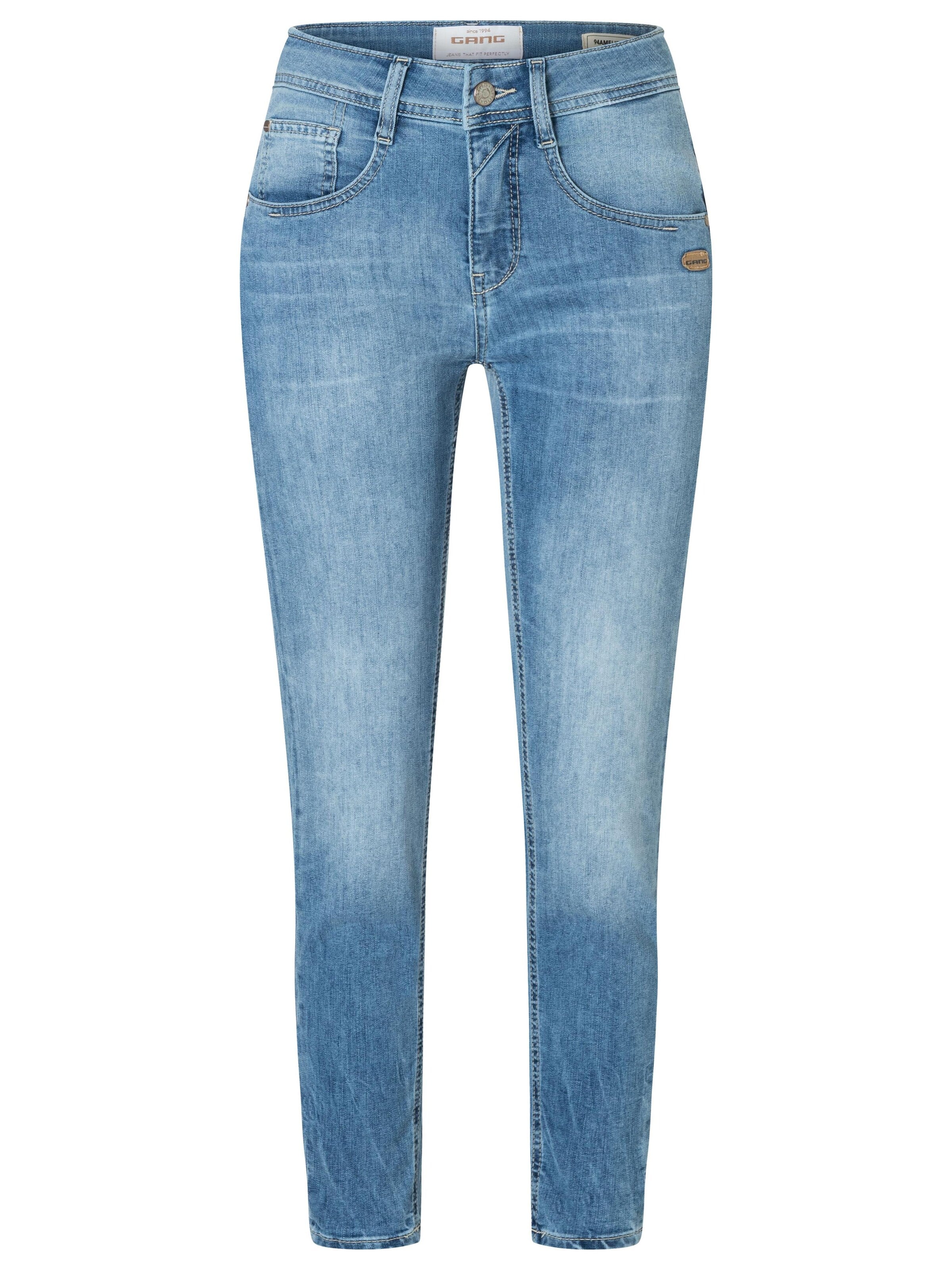 Gang Skinny Jeans '94AMELIE CROPPED' in Blauw: voorkant