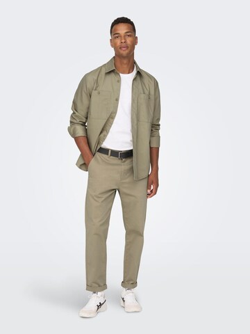 Only & Sons Regular Chino Pants 'Kent' in Beige