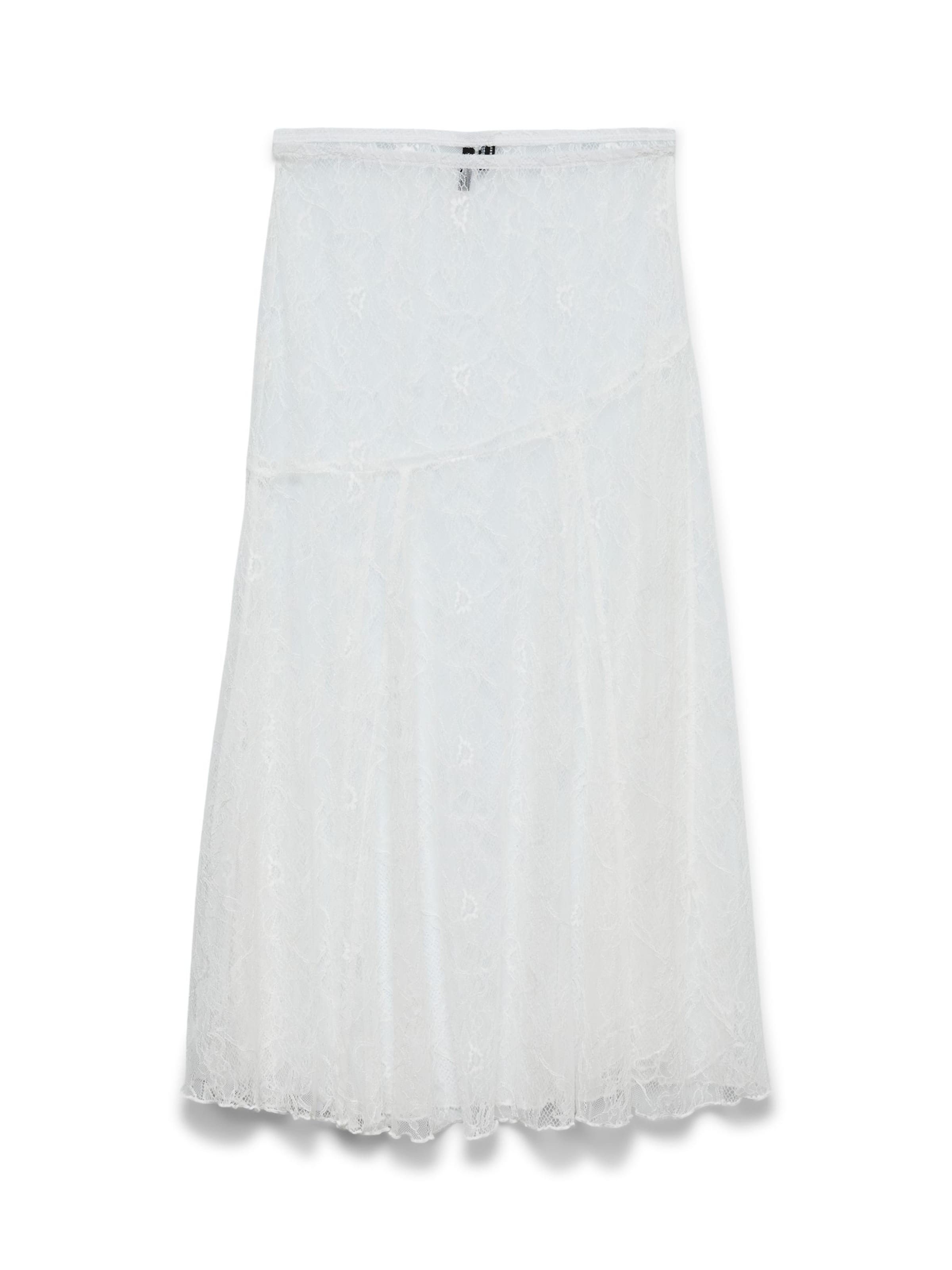 Gonna 'VMHarper' di VERO MODA in bianco: frontale