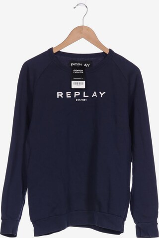 REPLAY Sweatshirt & Zip-Up Hoodie in L in Blue: front