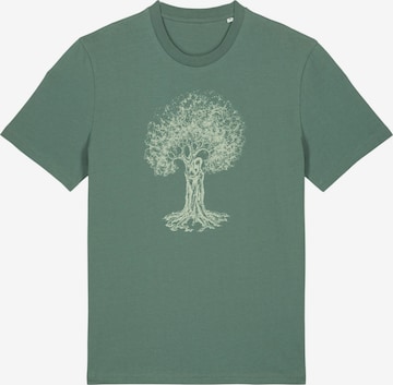T-Shirt 'Organic Fairwear Treehugger' Life-Tree en bleu : devant