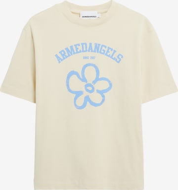 ARMEDANGELS T-Shirt TARJAA LOGO FLOWAA in Gelb: Vorderseite