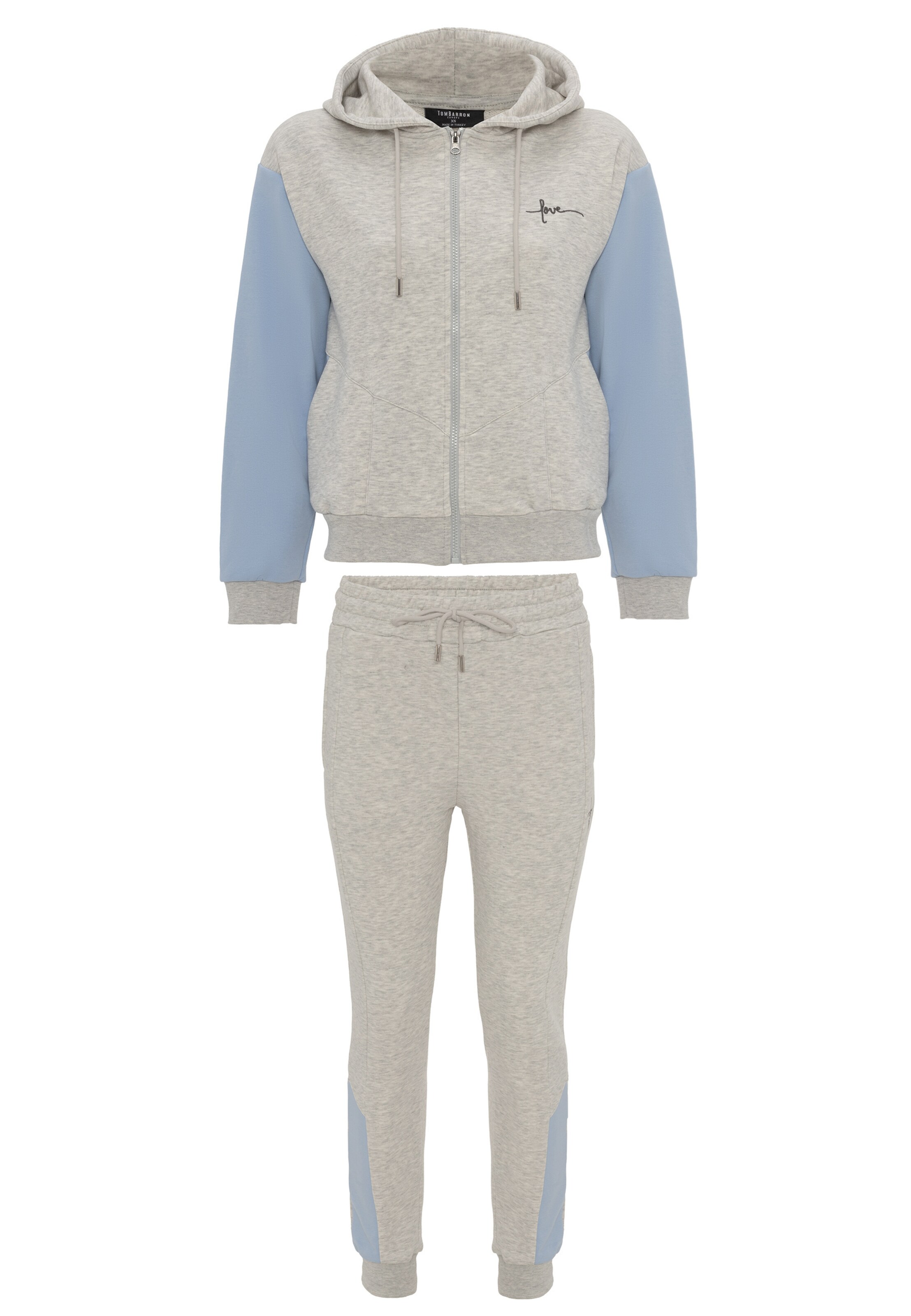 Tom Barron Trainingspak in Grijs: voorkant