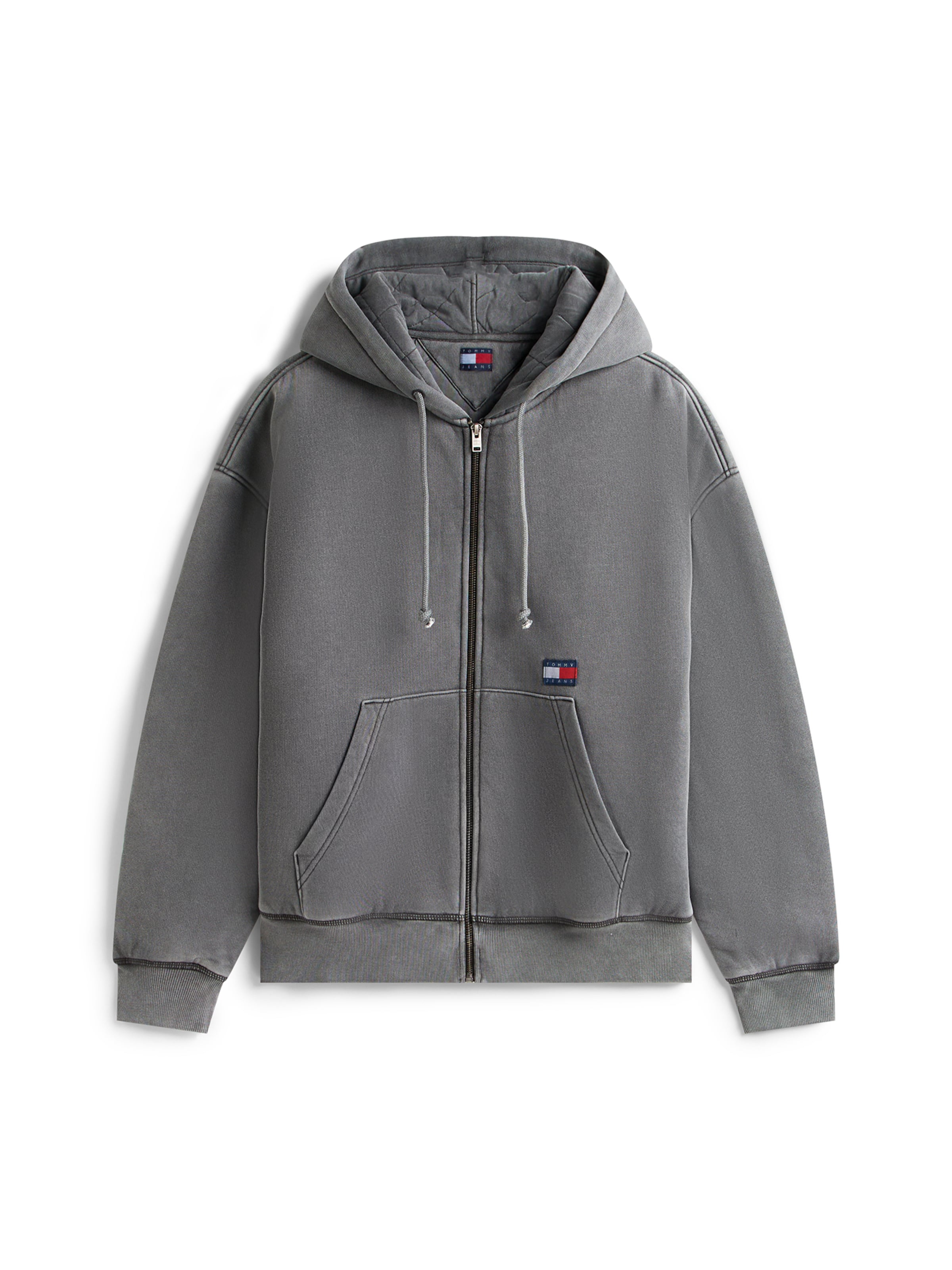 Tommy Jeans - Sudadera con cremallera '90S NEW CLASSICS' en negro: frente