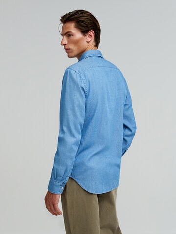Coupe regular Chemise 'Foster' Scalpers en bleu