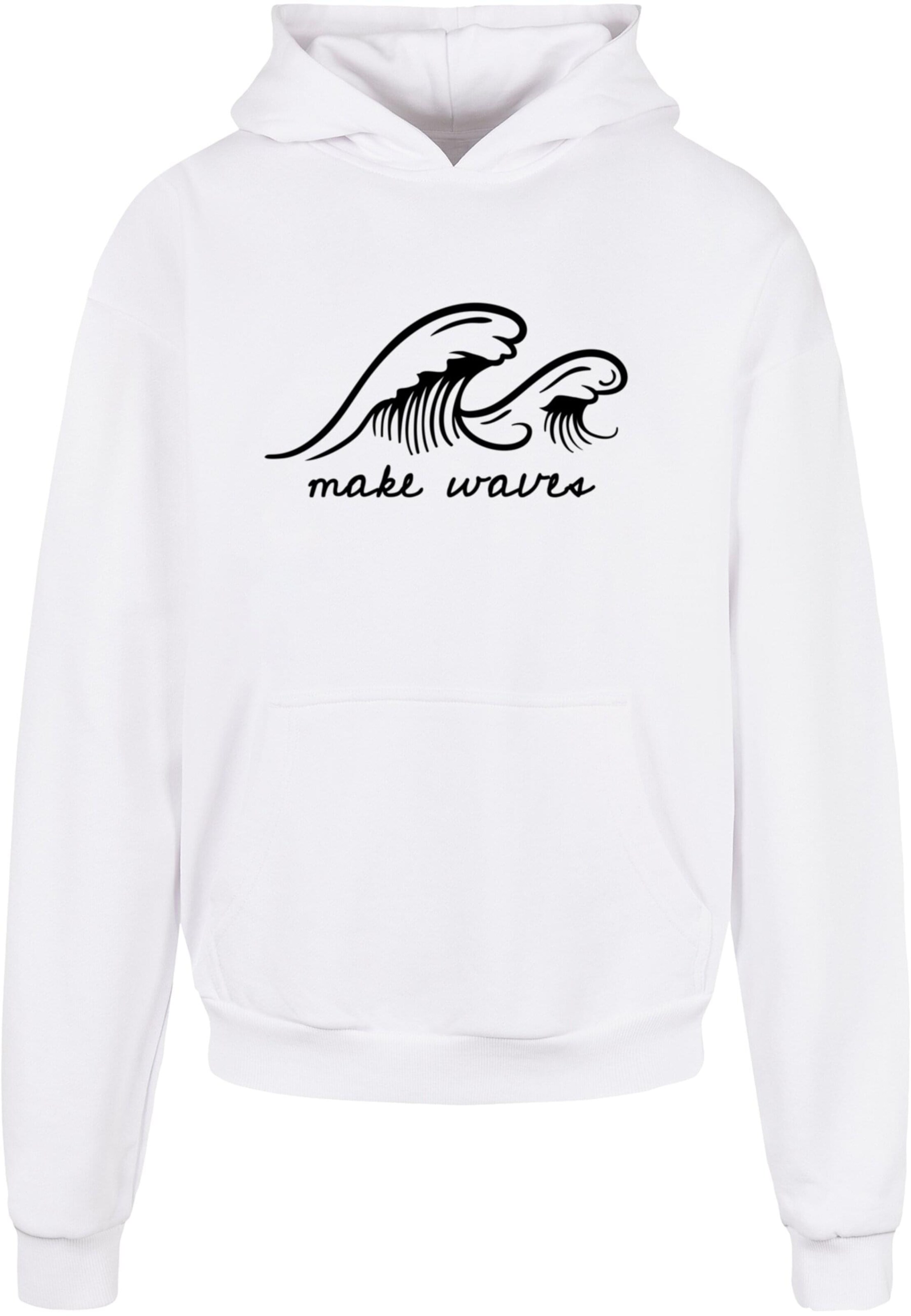 Merchcode Sweatshirt 'Summer - Make Waves' in Weiß: Vorderseite