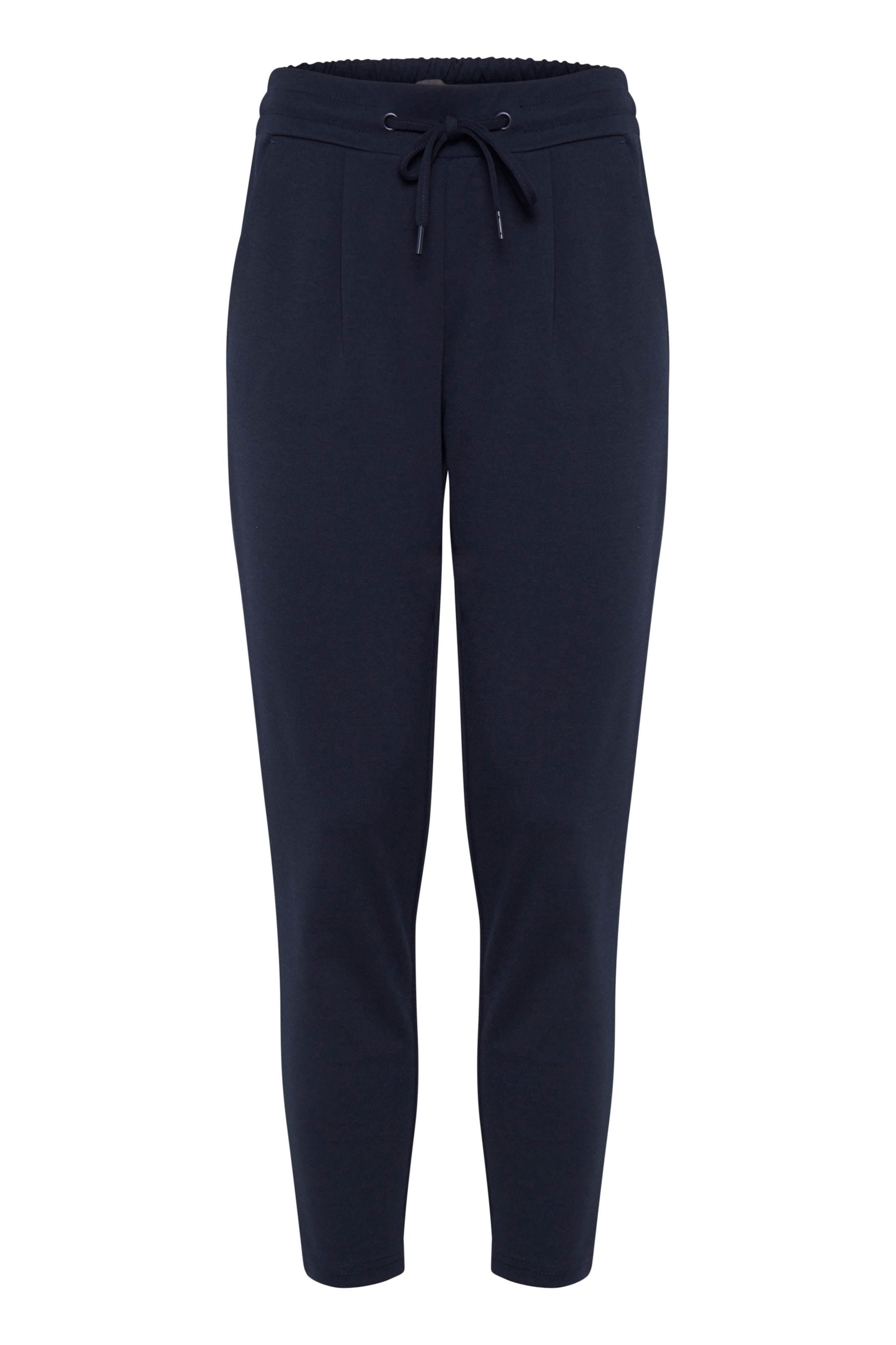 ICHI Tapered Pleat-front trousers 'Kate' in Blue: front