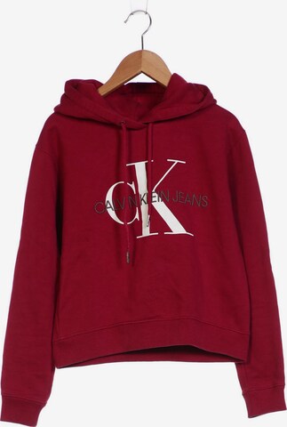 Calvin Klein Jeans Kapuzenpullover XS in Rot: predná strana