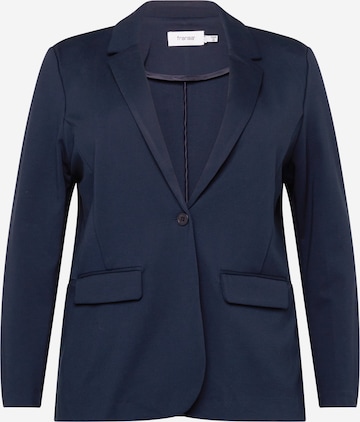 Fransa Curve Blazer in Blue: front