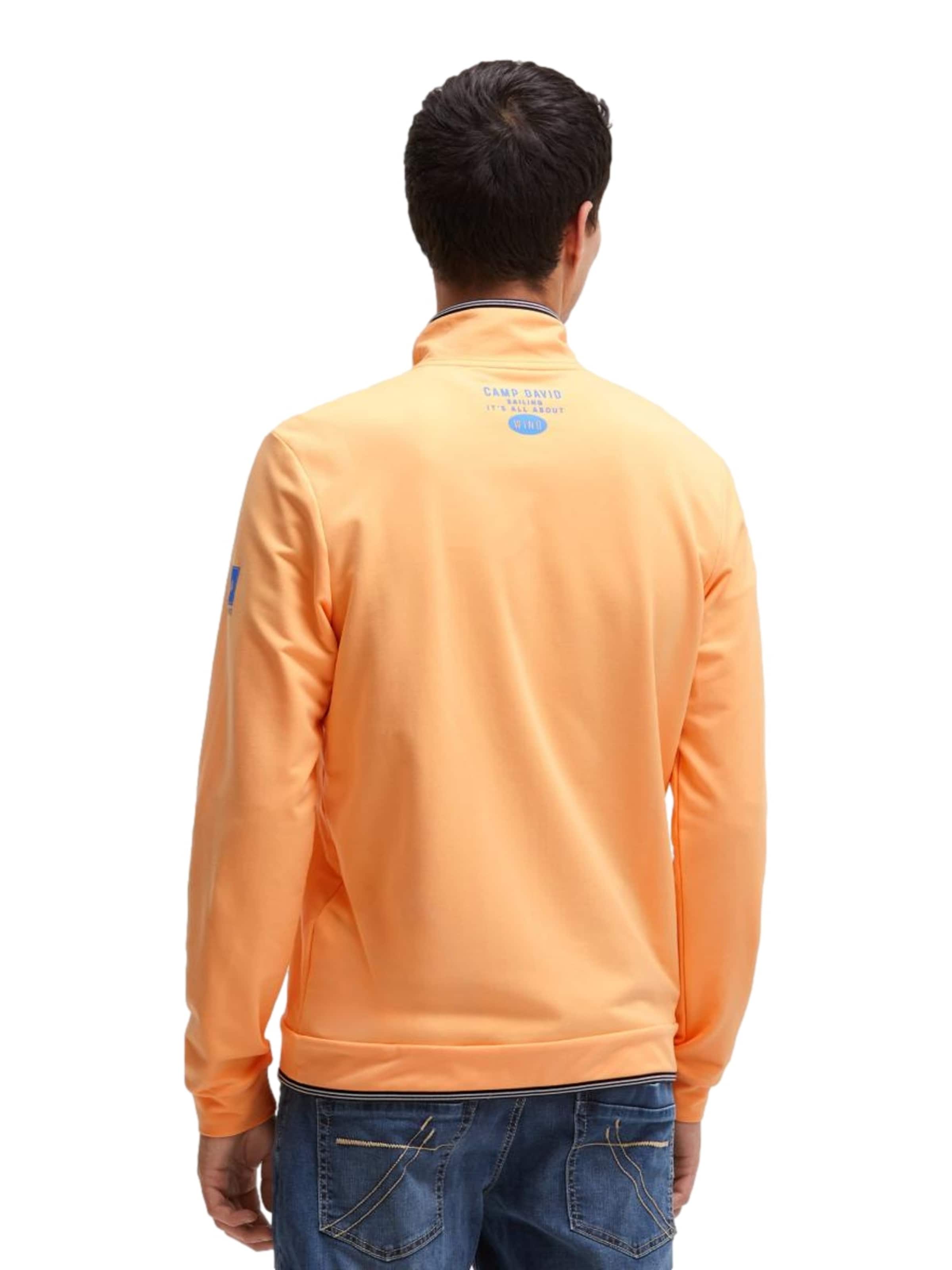 CAMP DAVID Zip-Up Hoodie in Orange