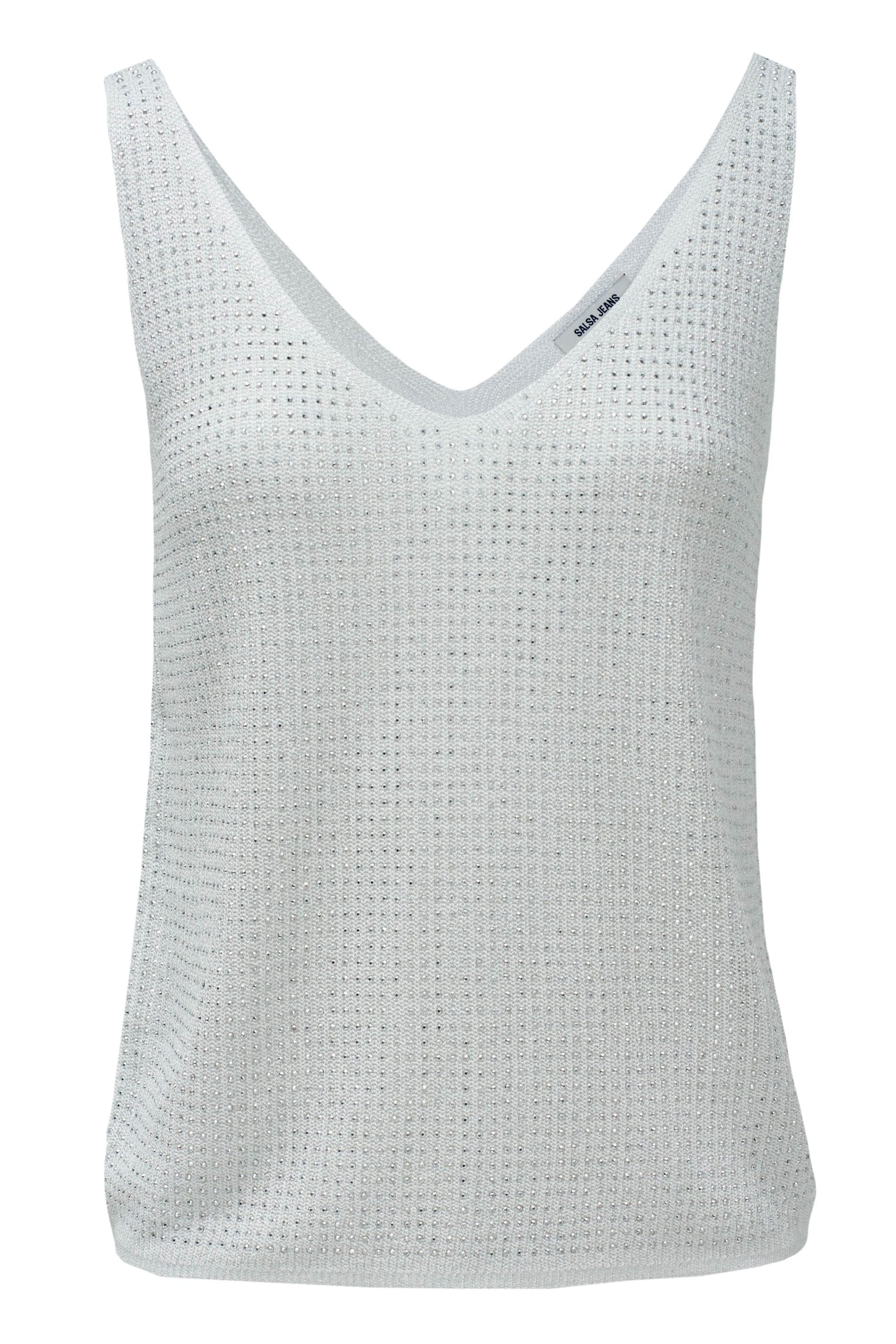 Haut Salsa Jeans en blanc : devant