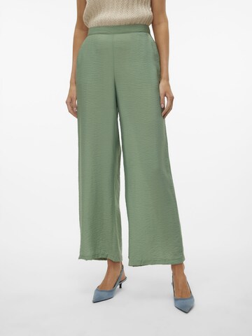 VERO MODA Wide leg Broek 'JOSIE' in Groen: voorkant