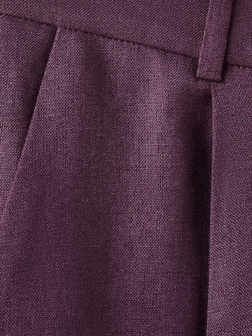 MANGO Wide leg Trousers with creases 'Tempoli' in Purple