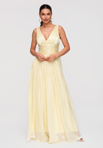 Ombre Abendkleid in Gelb: Vorderseite