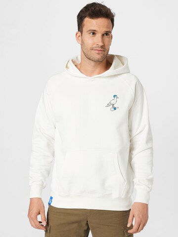 Derbe Sweatshirt in White: front