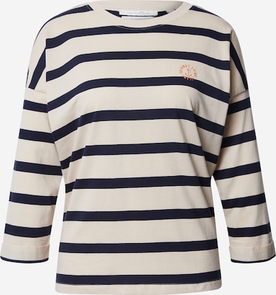 Tricou TOM TAILOR DENIM pe bej / albastru închis, Vizualizare produs
