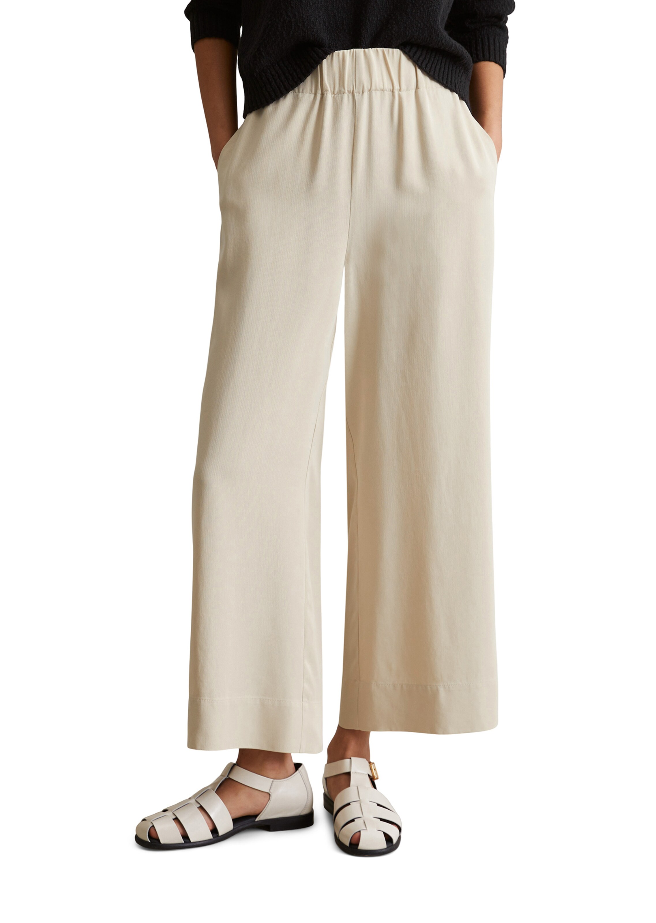Marc O'Polo DENIM Wide leg Trousers in Beige