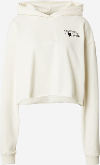 HUGO Sweatshirt 'Dephana' in Black / Wool white, Item view