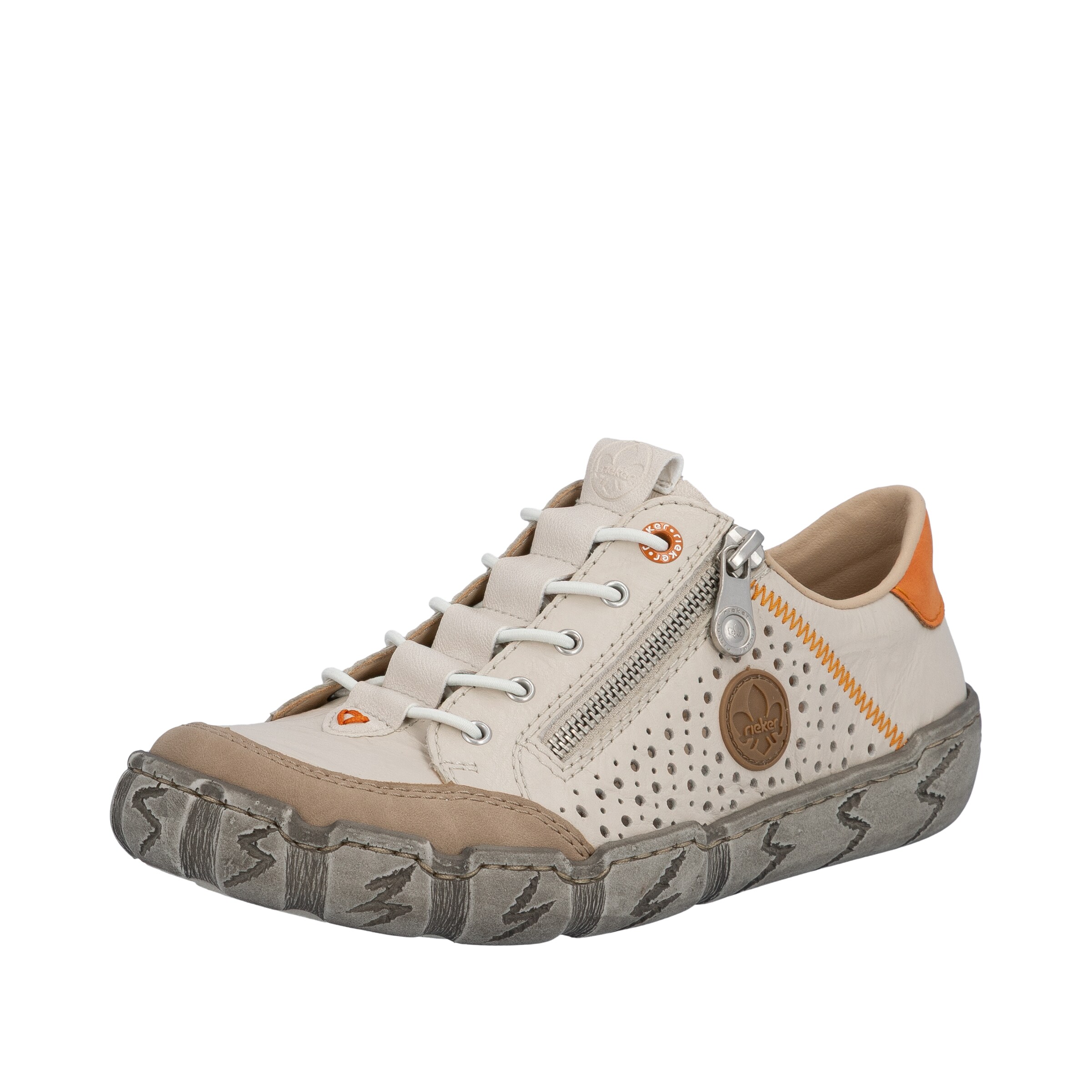 Rieker Athletic Lace-Up Shoes in Beige: front