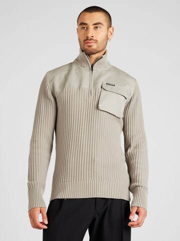 Pull-over G-Star RAW en beige : devant