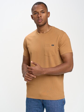 BIG STAR Shirt 'CARBON' in Brown: front