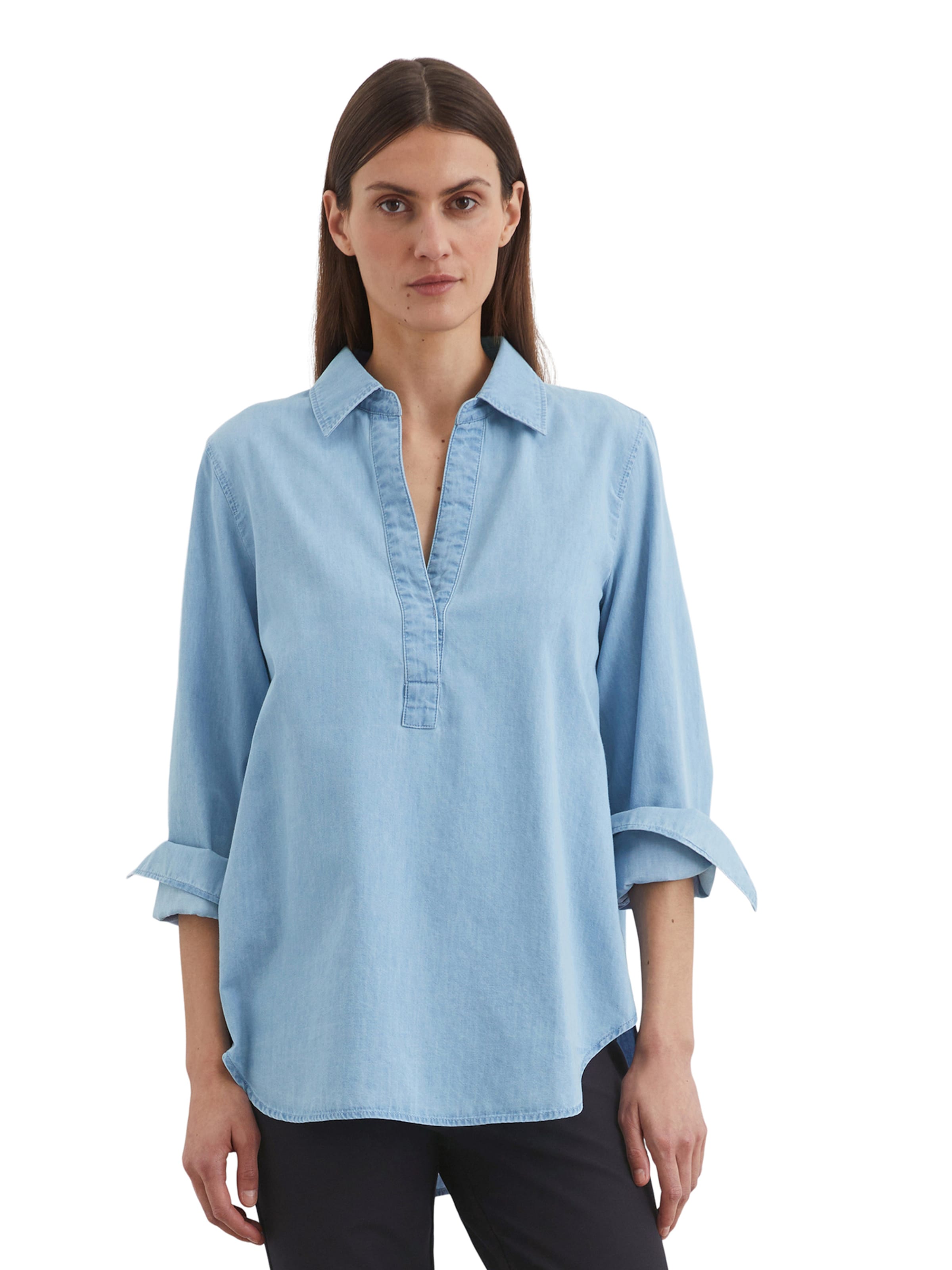 Marc O'Polo Blouse in Blauw: voorkant