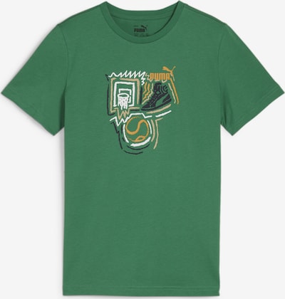 PUMA T-Shirt 'Year of Sports' in ocker / grün / schwarz / weiß, Produktansicht