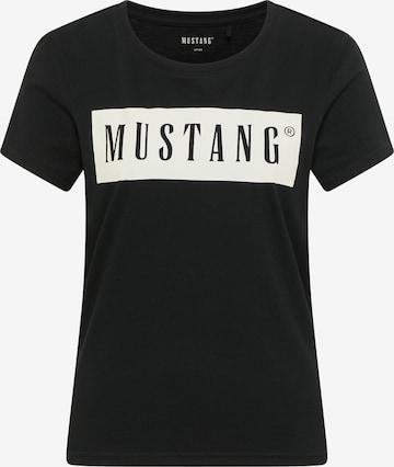 Tricou 'Alma' de la MUSTANG pe negru: față